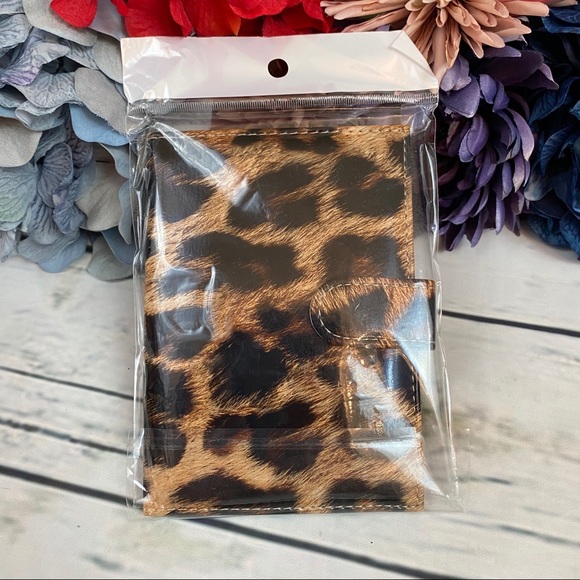 Vegan Leather Leopard Passport Cover Holder Case - Picture 7 of 7